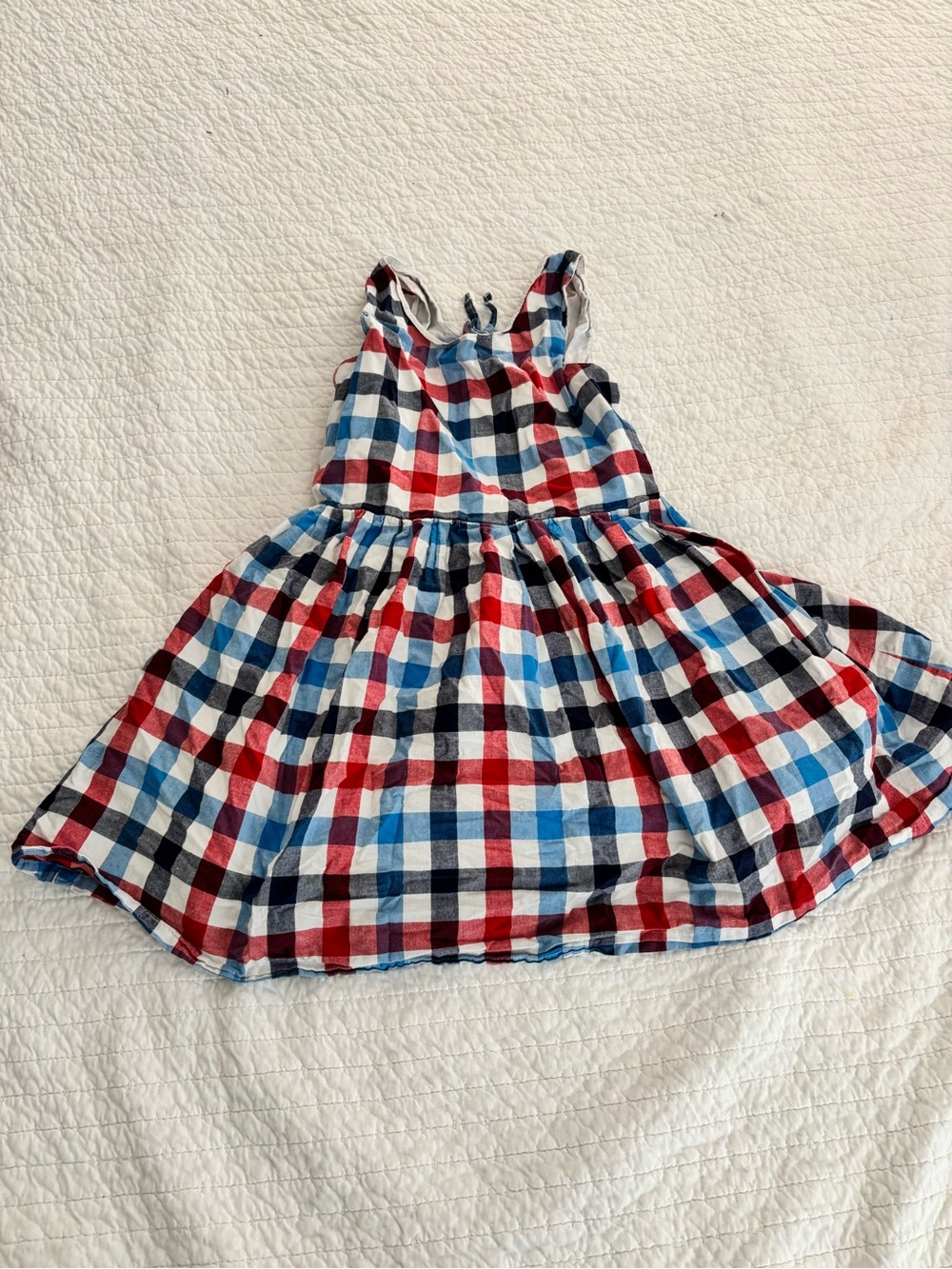 Cat & Jack Red White Blue Gingham Sundress